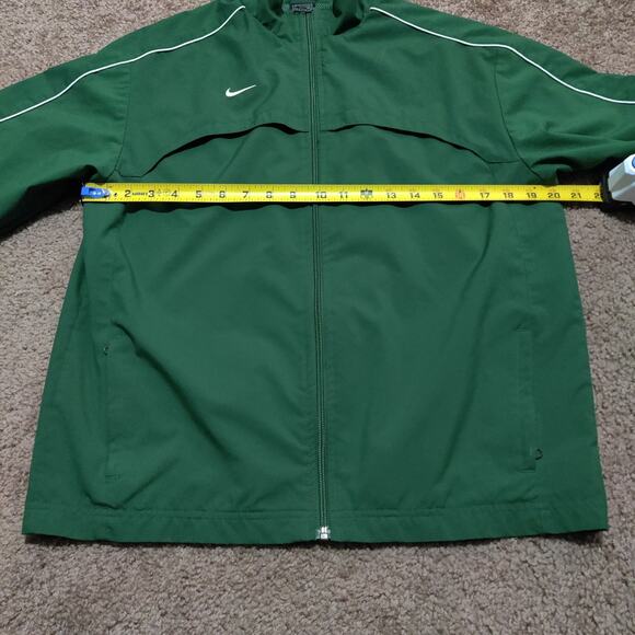 Vintage Nike Zip Up Windbreaker Jacket Boys Size XL (18-20) Green Front Pockets - Picture 6 of 8